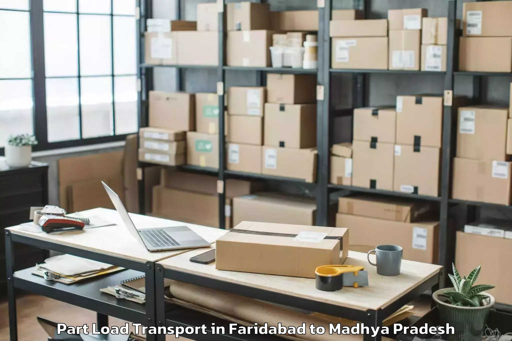 Book Faridabad to Aron Part Load Transport Online